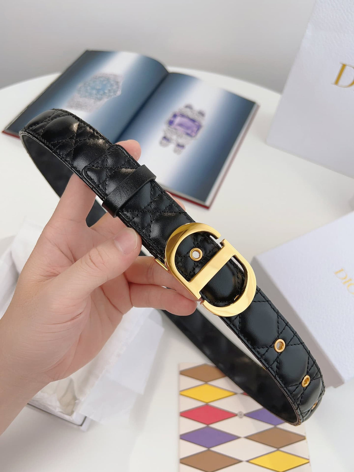 DIOR BLACK 30 MONTAIGNE BELT – DB013