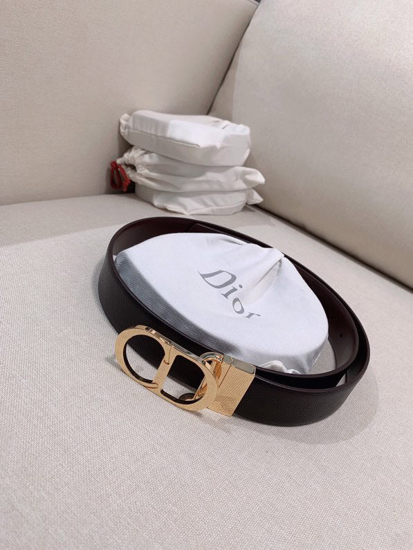 DIOR LEATHER 30 MONTAIGNE REVERSIBLE BELT- DB014