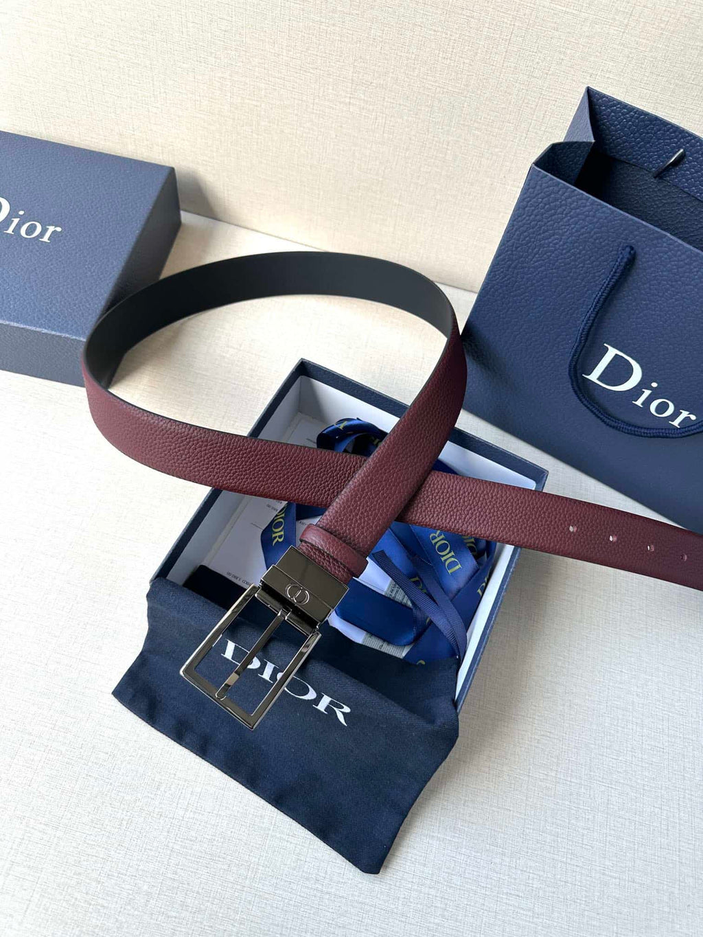 REVERSIBLE SMOOTH CALFSKIN BELT  – DB015