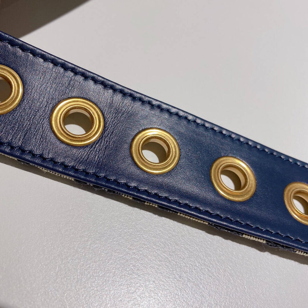Dior Beige/Navy Blue Oblique Canvas – DB016