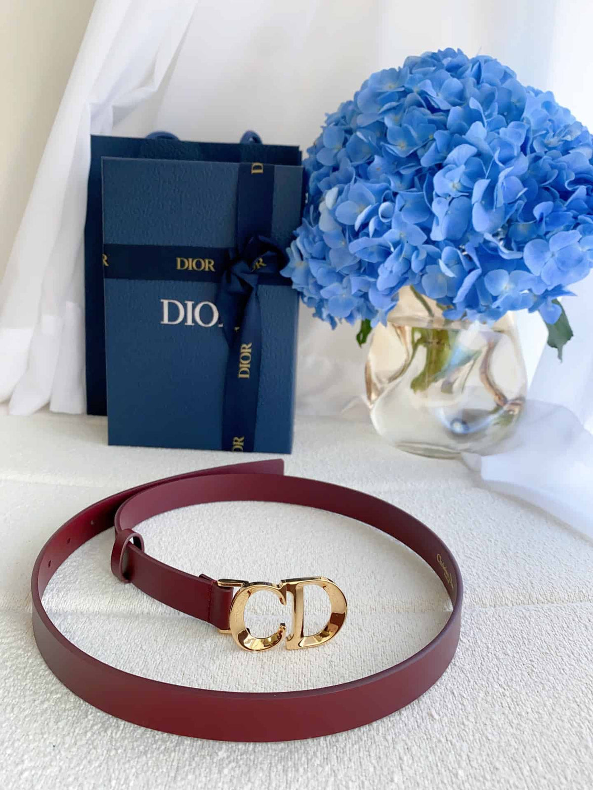 Dior 30 Montaigne Leather Belt in Red – DB018