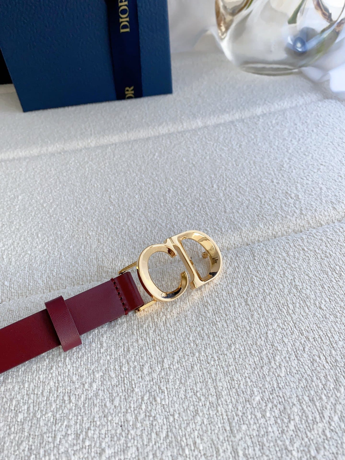 Dior 30 Montaigne Leather Belt in Red – DB018