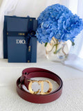 Dior 30 Montaigne Leather Belt in Red – DB018