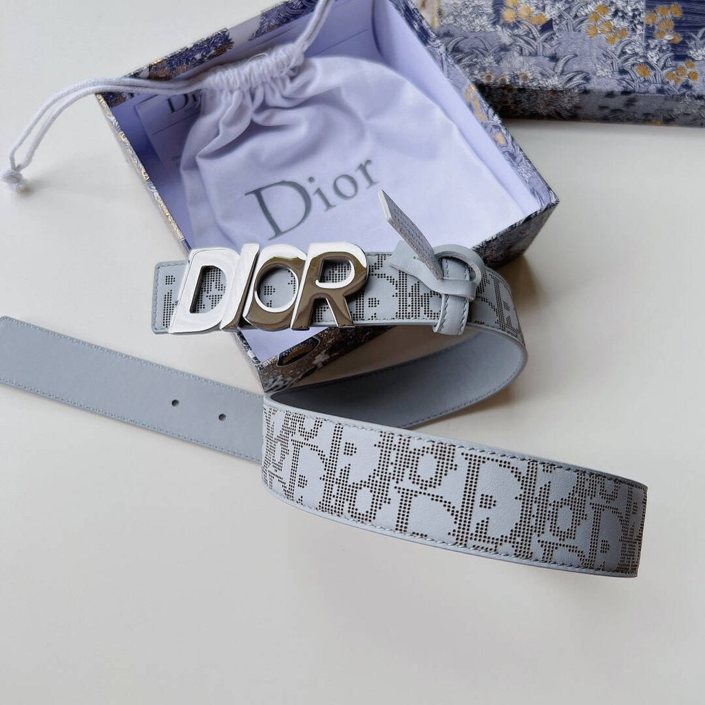 Dior Printed Silver Buckle Belt – DB019