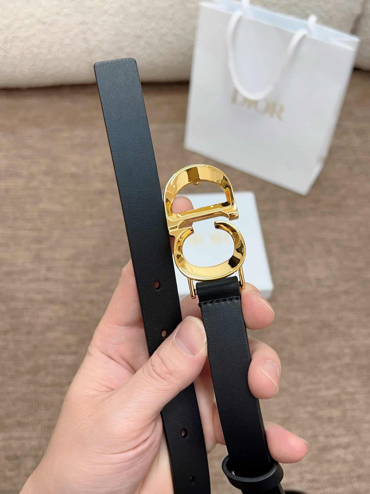 MEDIUM LADY DIOR BAG BLACK CRINKLED – DB002