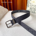 Black Dior Oblique Jacquard and Black Grained Calfskin Belt – DB026