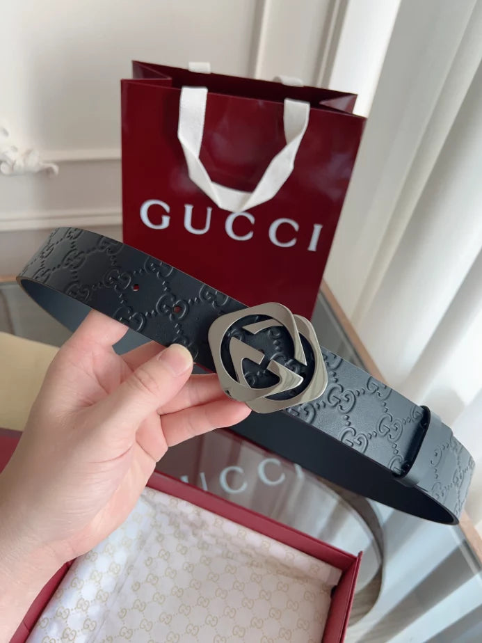 GUCCI INTERLOCKING G SQUARE BUCKLE BELT – GB052