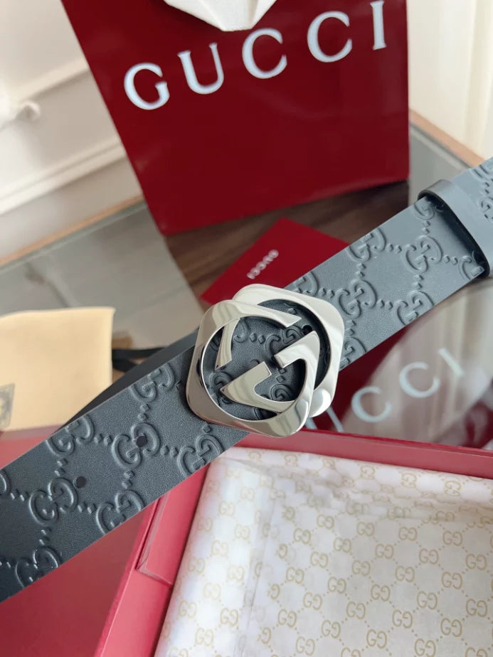 GUCCI INTERLOCKING G SQUARE BUCKLE BELT – GB052