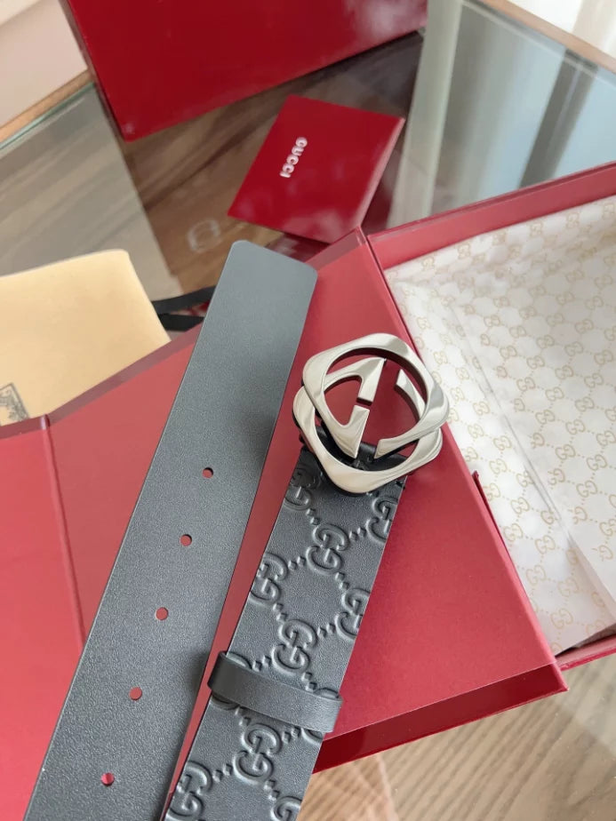 GUCCI INTERLOCKING G SQUARE BUCKLE BELT – GB052