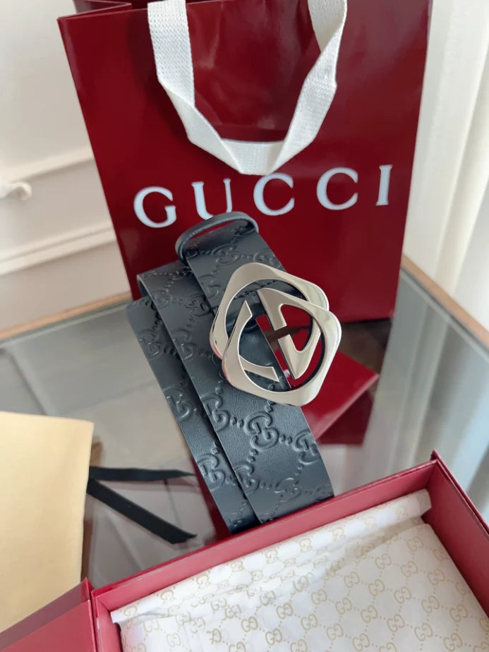 GUCCI INTERLOCKING G SQUARE BUCKLE BELT – GB052