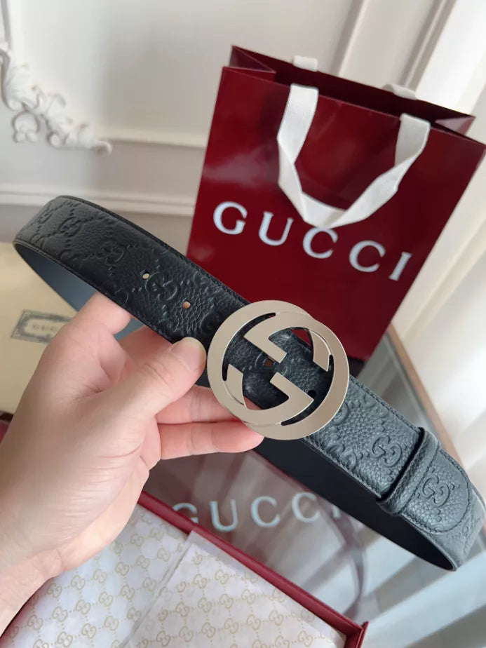 GUCCI SIGNATURE LEATHER BELT – GB053