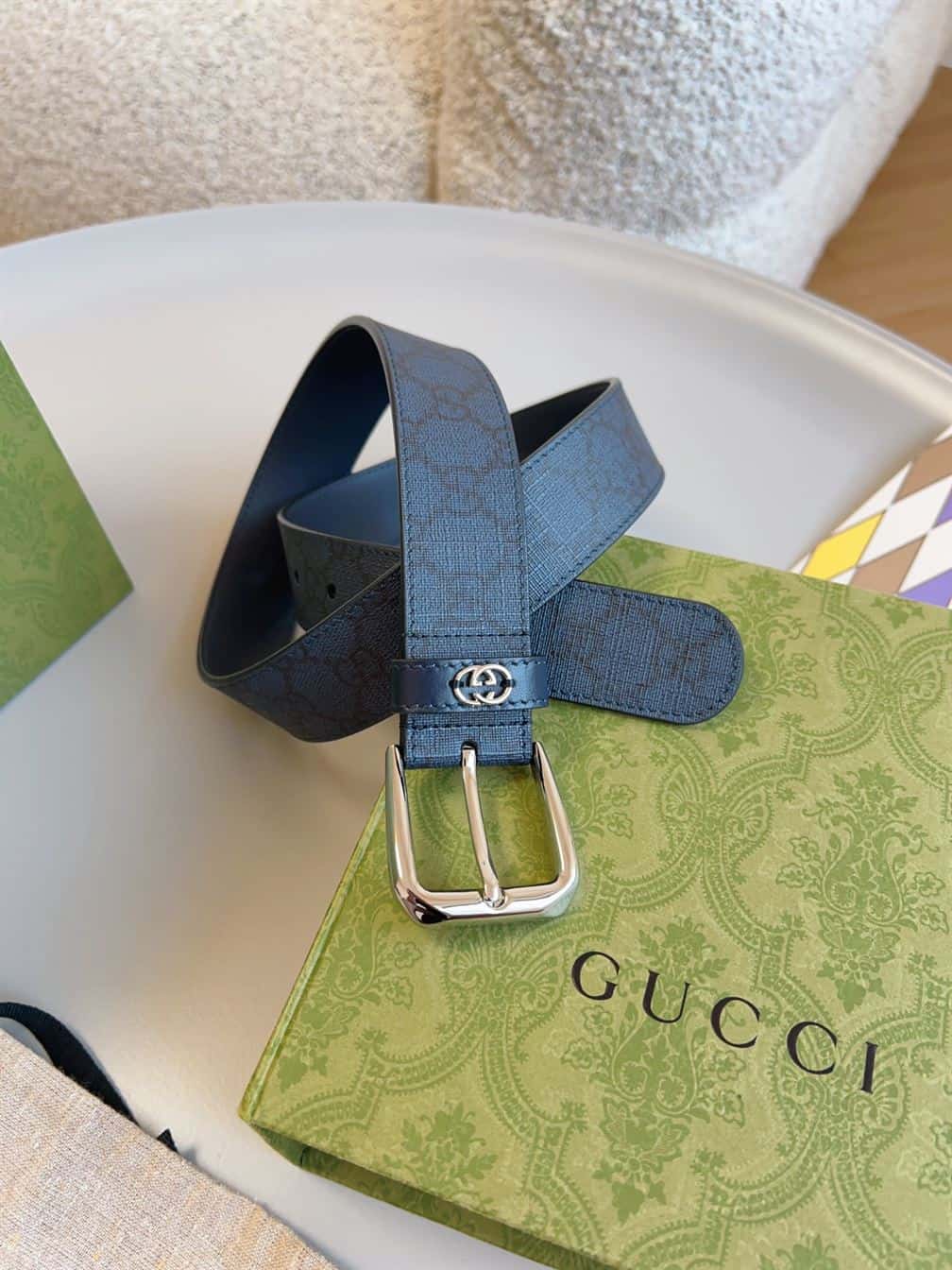 GUCCI BELT WITH INTERLOCKING G DETAIL – GB038