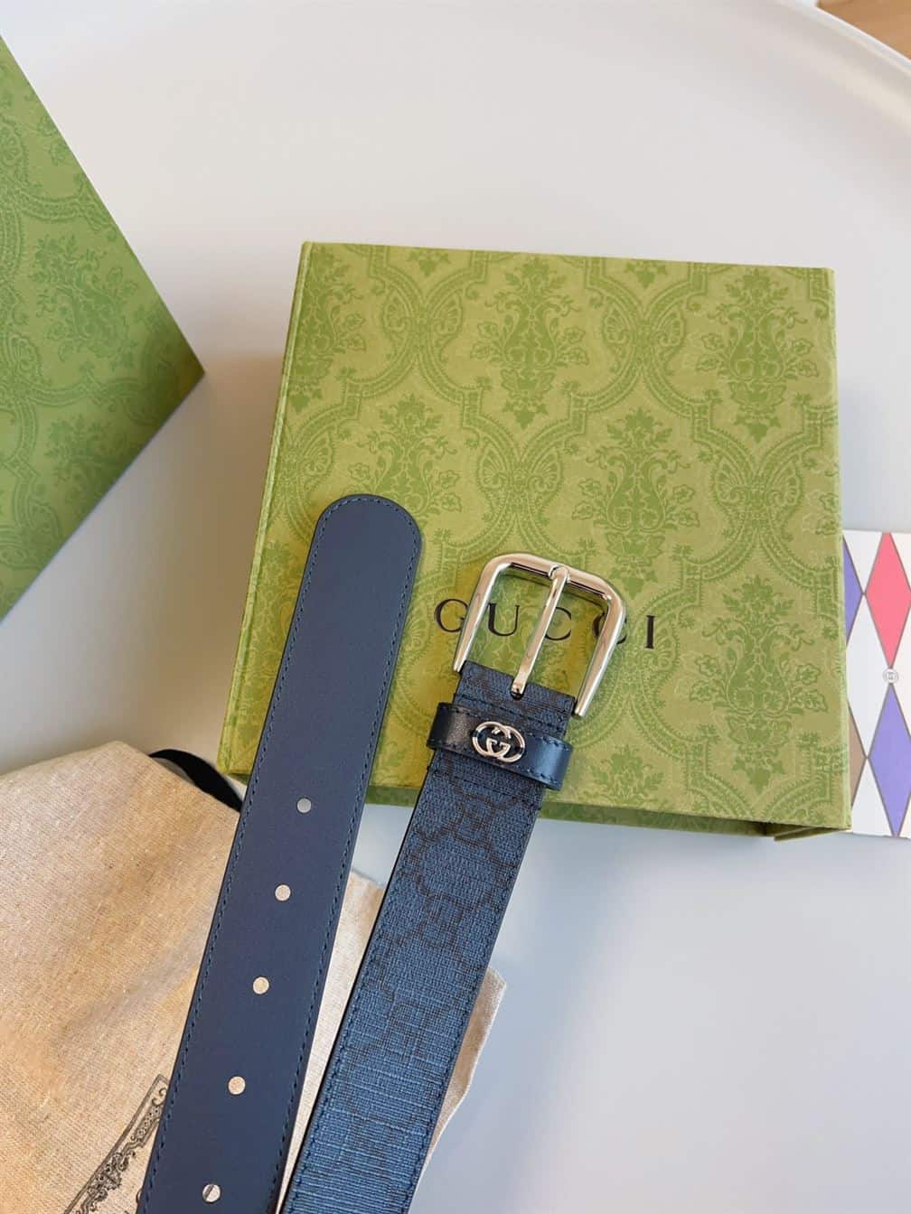 GUCCI BELT WITH INTERLOCKING G DETAIL – GB038