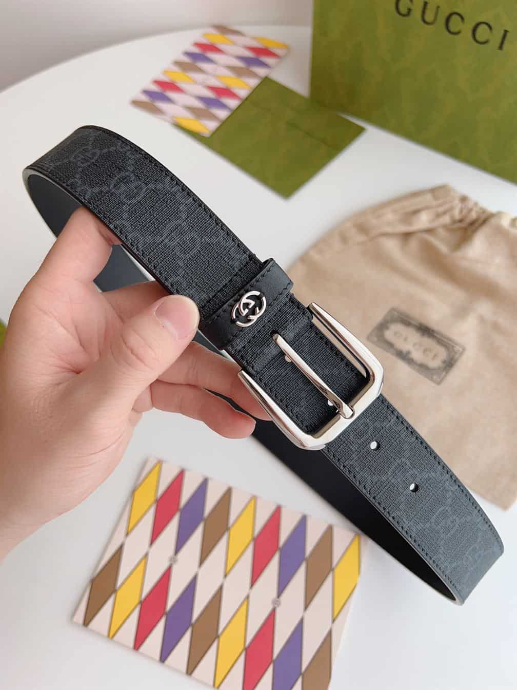 GUCCI BELT WITH INTERLOCKING G DETAIL – GB039