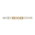 GUCCI BUCKLE THIN BELT WHITE LEATHER – GB023