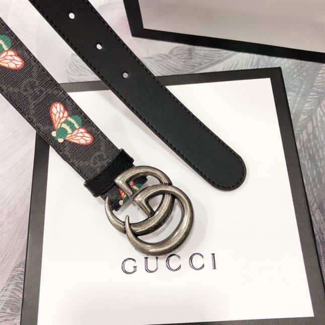 GUCCI GG MARMONT THIN BELT WITH BEES – GB033