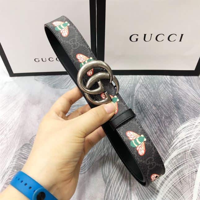 GUCCI GG MARMONT THIN BELT WITH BEES – GB033
