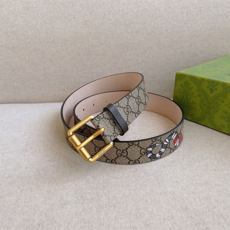 GUCCI GG SUPREME BELT WITH KINGSNAKE PRINT – GB034