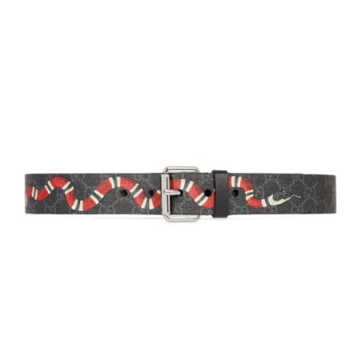 GUCCI GG SUPREME BELT WITH KINGSNAKE PRINT – GB035