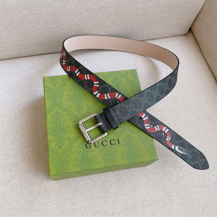 GUCCI GG SUPREME BELT WITH KINGSNAKE PRINT – GB035