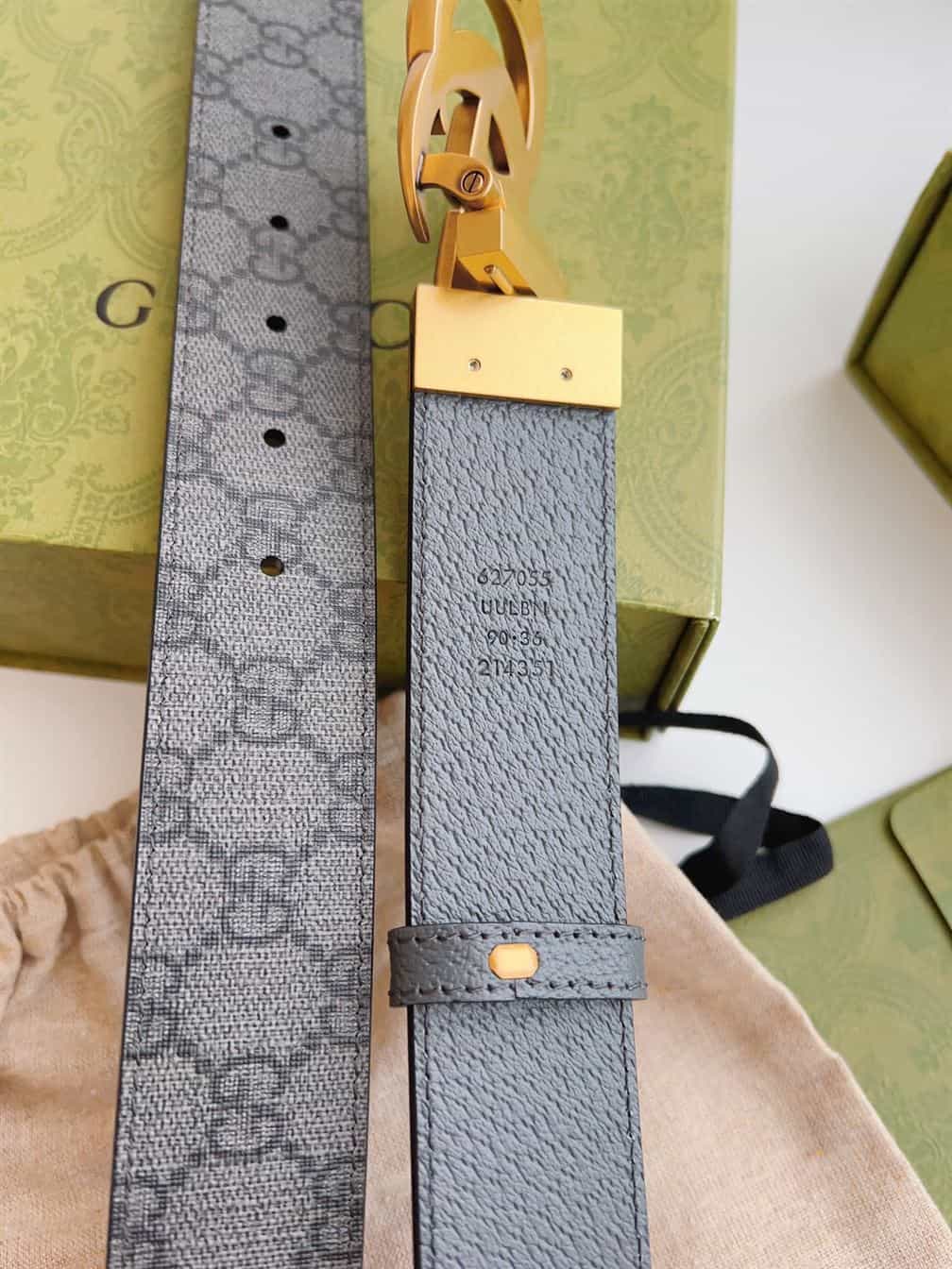 GUCCI LEATHER BELT WITH DOUBLE G – GB031