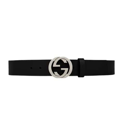 GUCCI LEATHER BELT WITH INTERLOCKING G – GB002