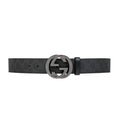 GUCCI MEN’S BLACK GG SUPREME BELT WITH G BUCKLE – GB001