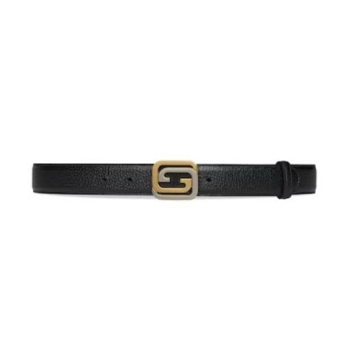 GUCCI REVERSIBLE BELT WITH SQUARED INTERLOCKING G – GB021