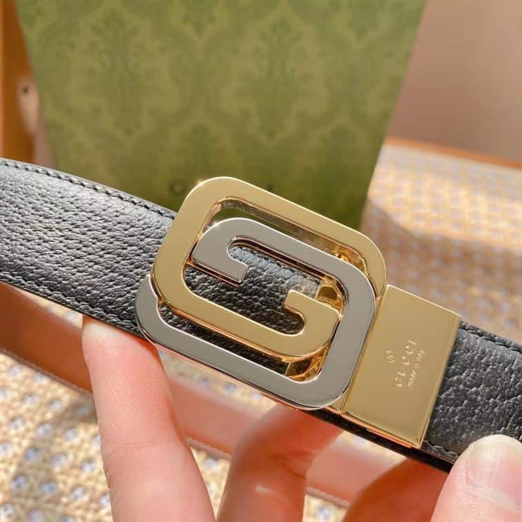 GUCCI REVERSIBLE BELT WITH SQUARED INTERLOCKING G – GB021