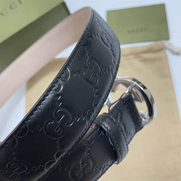 GUCCI SIGNATURE LEATHER BELT – GB007