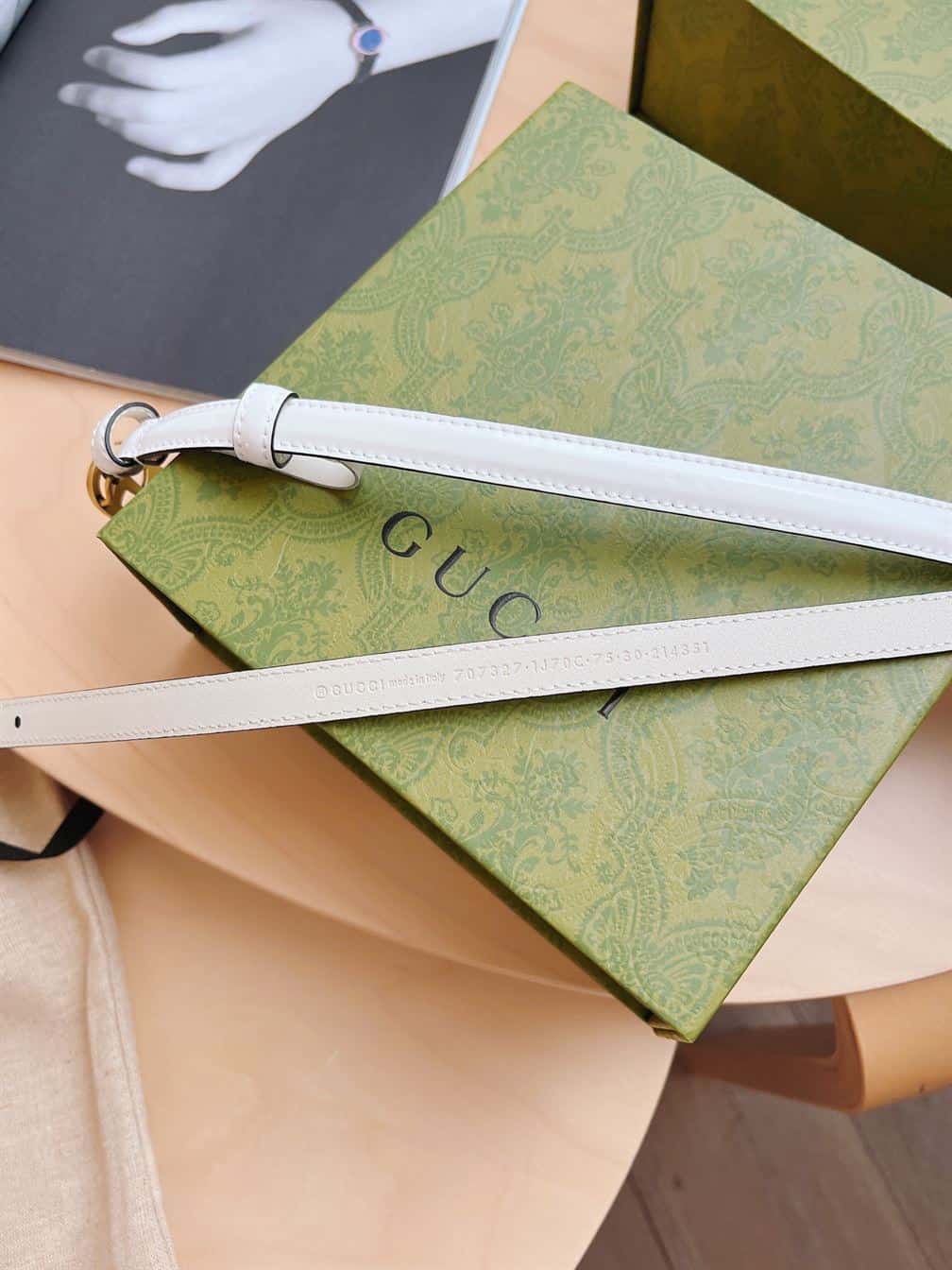 GUCCI THIN PATENT DOUBLE G BELT – GB050