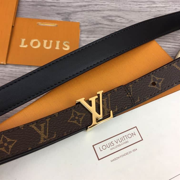 LOUIS VUITTON BELT LV INITIALES RESERSIBLE MONOGRAM 1W NOIR BLACK/BROWN – LBE004