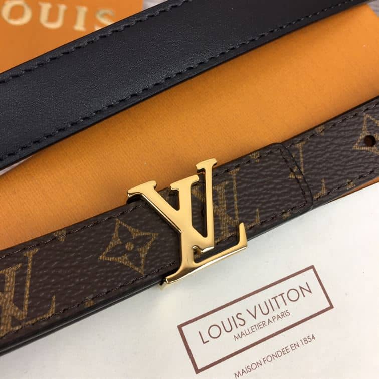 LOUIS VUITTON BELT LV INITIALES RESERSIBLE MONOGRAM 1W NOIR BLACK/BROWN – LBE004