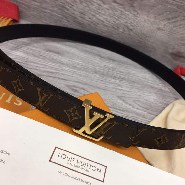 LOUIS VUITTON BELT LV INITIALES RESERSIBLE MONOGRAM 1W NOIR BLACK/BROWN – LBE004
