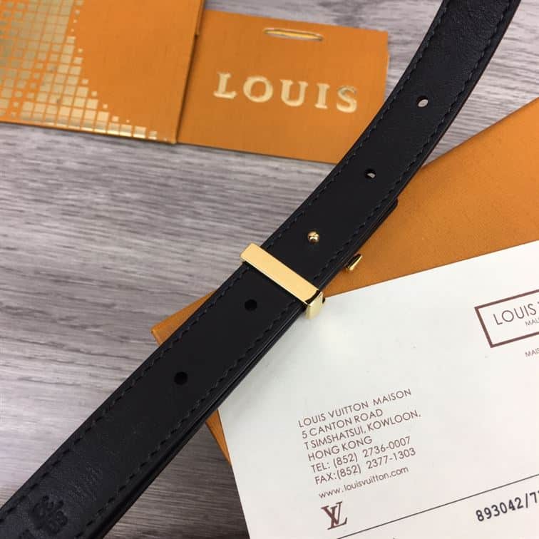 LOUIS VUITTON BELT LV INITIALES RESERSIBLE MONOGRAM 1W NOIR BLACK/BROWN – LBE004