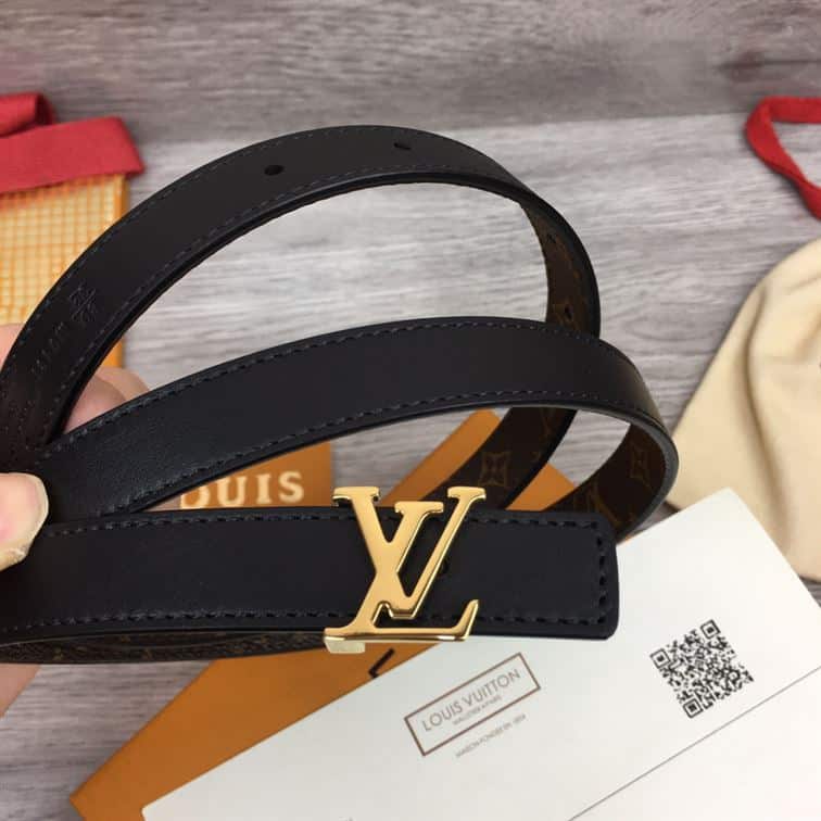 LOUIS VUITTON BELT LV INITIALES RESERSIBLE MONOGRAM 1W NOIR BLACK/BROWN – LBE004