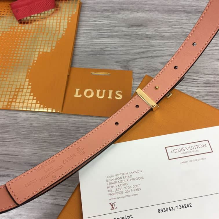 LOUIS VUITTON BELT LV INITIALES RESERSIBLE MONOGRAM ROSE POUDRE – LBE003