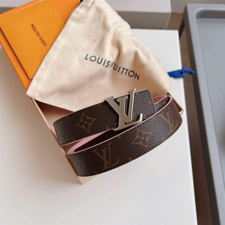 LOUIS VUITTON BELT LV INITIALES RESERSIBLE MONOGRAM ROSE POUDRE – LBE045