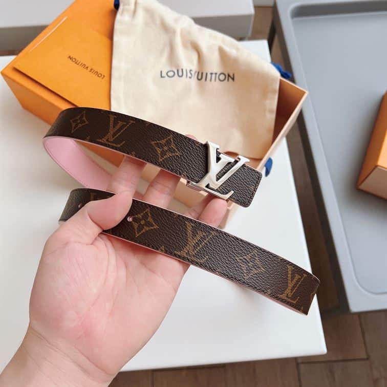 LOUIS VUITTON BELT LV INITIALES RESERSIBLE MONOGRAM ROSE POUDRE – LBE045