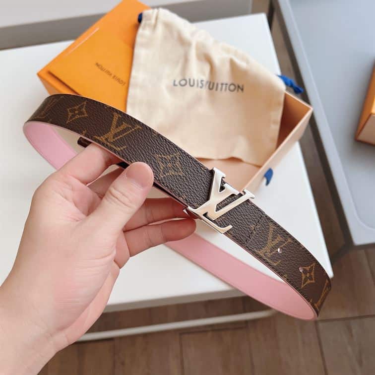 LOUIS VUITTON BELT LV INITIALES RESERSIBLE MONOGRAM ROSE POUDRE – LBE045