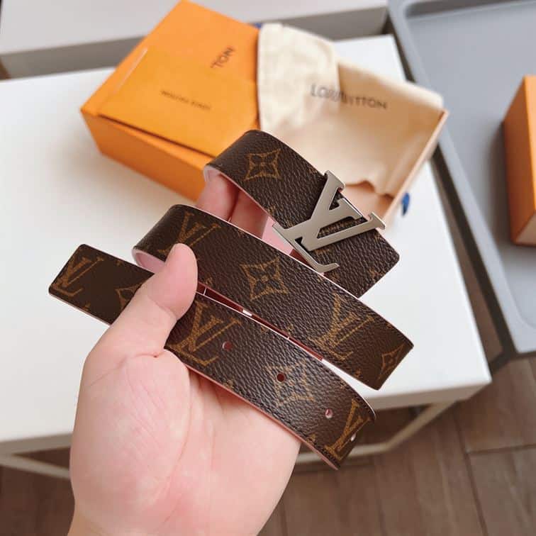 LOUIS VUITTON BELT LV INITIALES RESERSIBLE MONOGRAM ROSE POUDRE – LBE045