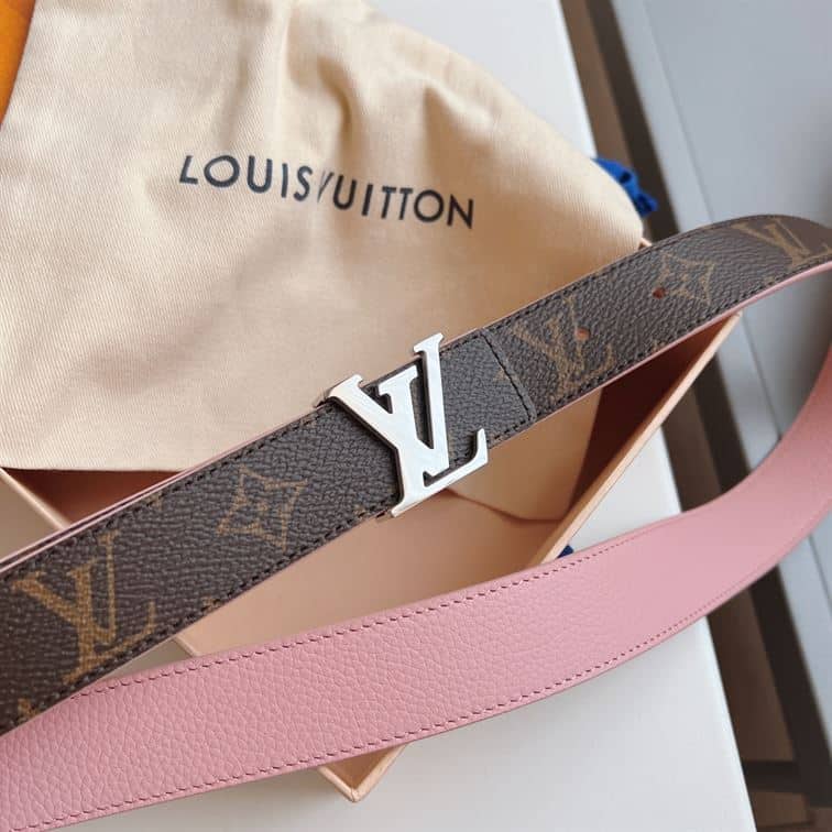 LOUIS VUITTON BELT LV INITIALES RESERSIBLE MONOGRAM ROSE POUDRE – LBE045
