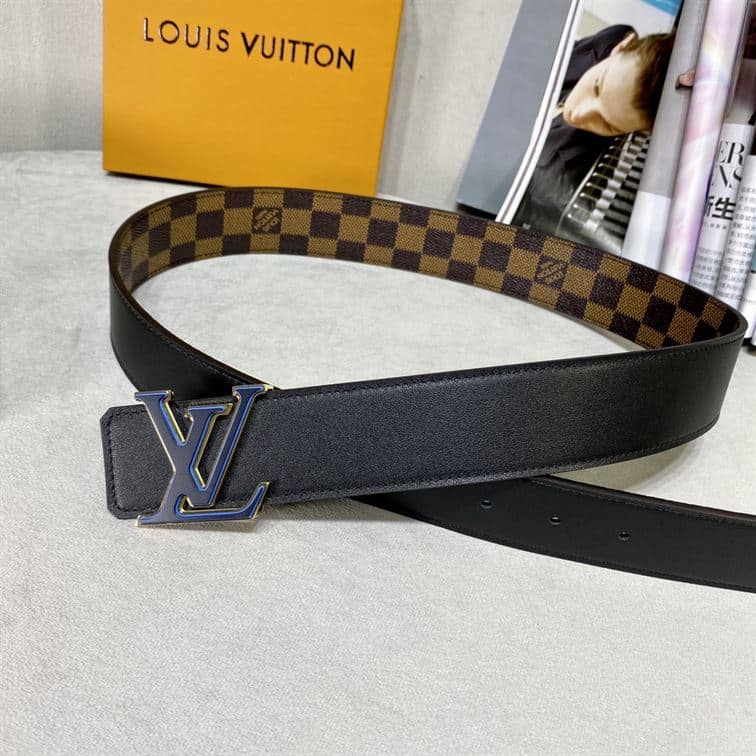 LOUIS VUITTON INITIALES 40MM REVERSIBLE DAMIER EBENE CANVAS BELT – LBE021