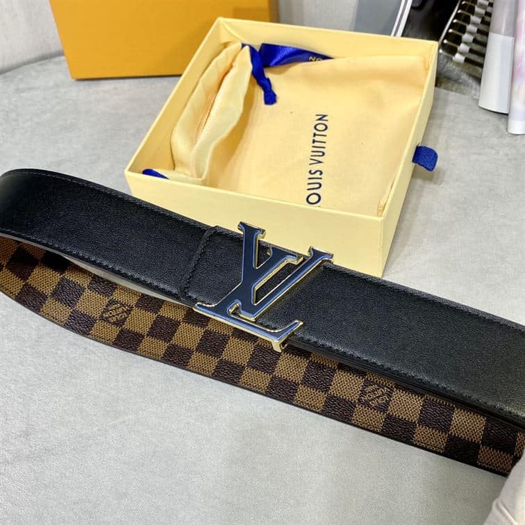 LOUIS VUITTON INITIALES 40MM REVERSIBLE DAMIER EBENE CANVAS BELT – LBE021
