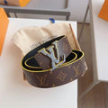 LOUIS VUITTON INITIALES 40MM REVERSIBLE MONOGRAM MACASSAR CANVAS – LBE061