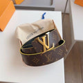LOUIS VUITTON INITIALES 40MM REVERSIBLE MONOGRAM MACASSAR CANVAS – LBE062