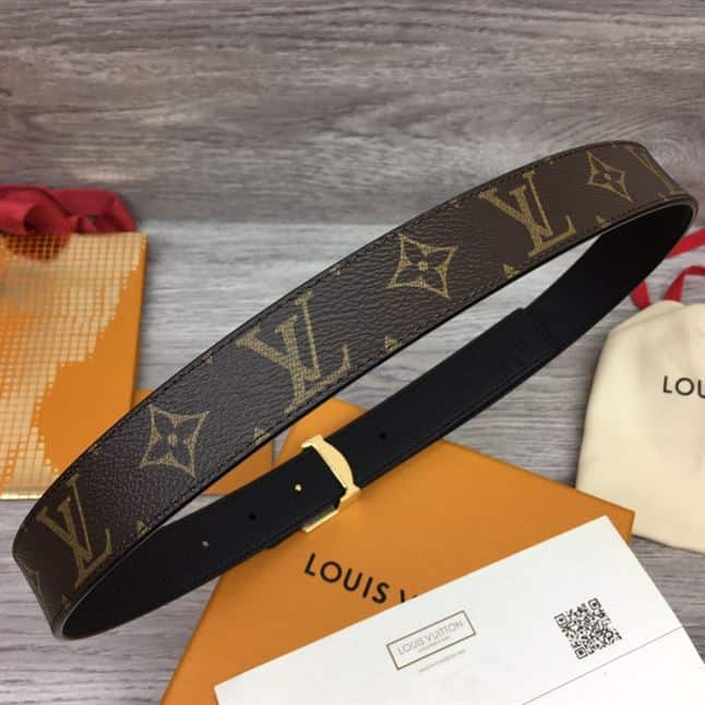 LOUIS VUITTON LV INITIALES 30MM REVERSIBLE BELT MONOGAM – LBE082