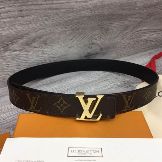 LOUIS VUITTON LV INITIALES 30MM REVERSIBLE BELT MONOGAM – LBE082
