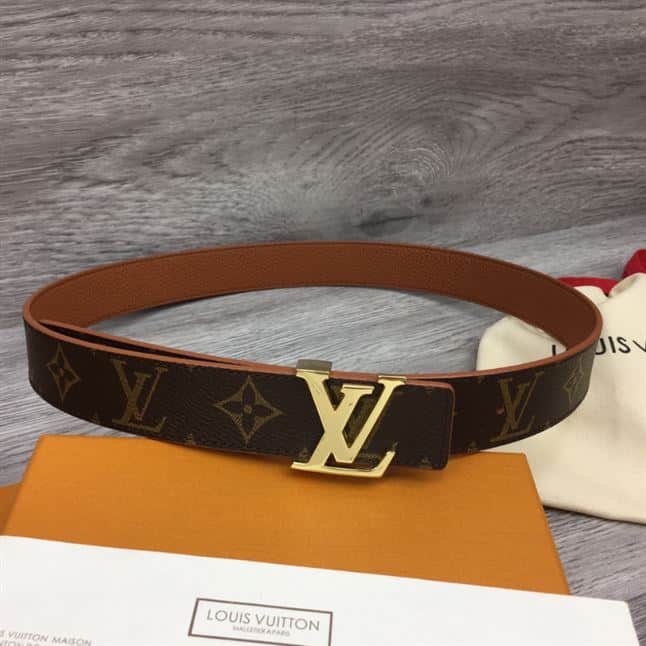 LOUIS VUITTON LV INITIALES 30MM REVERSIBLE BELT MONOGAM – LBE085