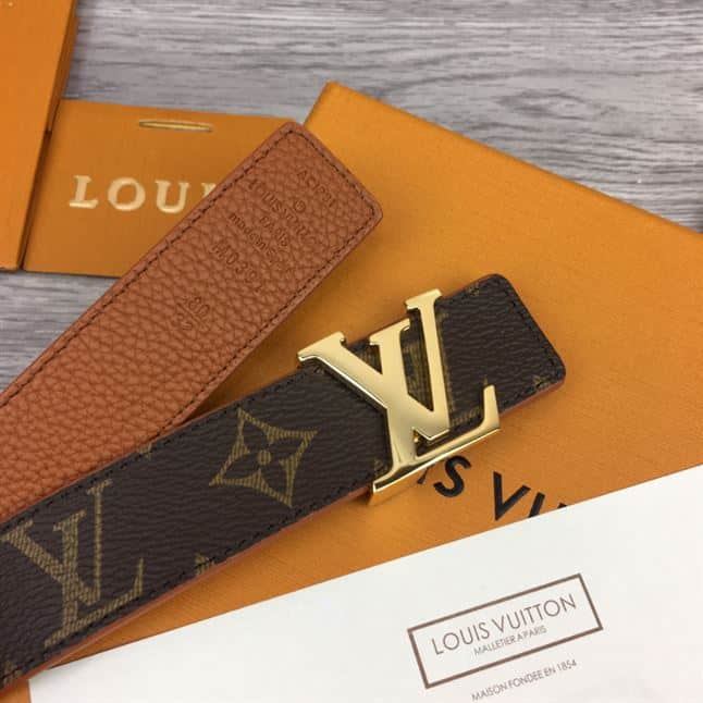LOUIS VUITTON LV INITIALES 30MM REVERSIBLE BELT MONOGAM – LBE085